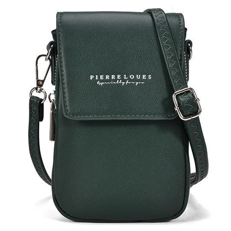 PIERRE LOUES PL614-44 PU Leather Women Crossbody Bag Phone Cosmetics Carrying Bag PIERRE LOUES PL614-44 PU Leather Women Crossbody Bag Phone Cosmetics Carrying Bag
